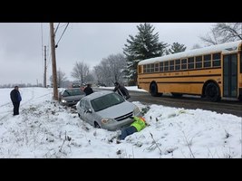 Comcast Xfinity's repair trucks may have caused multiple slide offs and collision. - YouTube